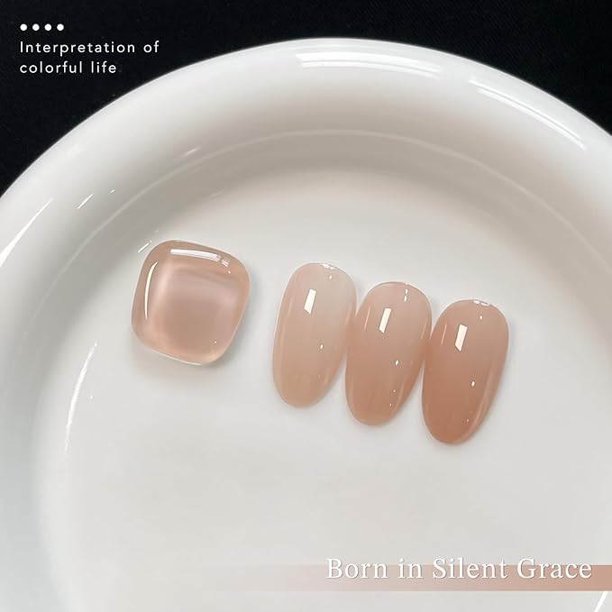 GAOY Jelly Gel Nail Polish, 16ml Sheer Translucent Soak Off Gel Polish, UV Light Cure for Nail Art DIY at Home, GY560 Haute Nude