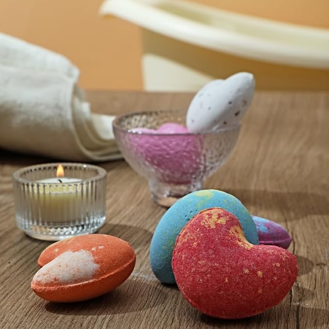 LADO PETRA Bath Bombs Gift Set for Christmas, 9 x 1.41 Oz/ 40g. Essential Oil Spa Bomb Fizzies, Relaxation, Moisturizing and Fun for Women, Wife, Mom, Girls, Teens, Daughter and Her