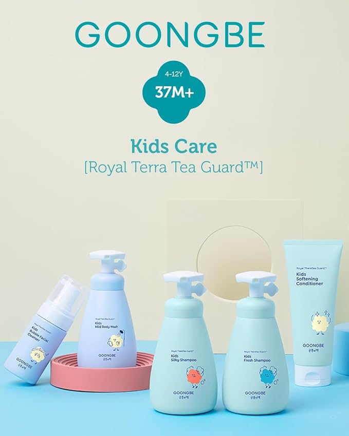 GOONGBE Kids' Softening Hair Conditioner - Korean Kids Glossy Hair Conditioner for Weak, Frizzy and Tangle Prone Hair - Silicone-Free Formula - Allergen Free Scent, 6.76oz. 2 Pack