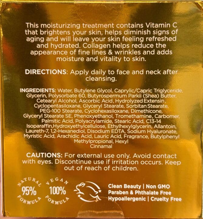 Clear Beauty Vitamin C & Collagen + Hyaluronic Acid & Retinol Moisturizer - Dermatologist Tested, Anti-Aging, Fine Lines & Wrinkles Treatment, Korean Skin Care, All Skin Types - Value Set