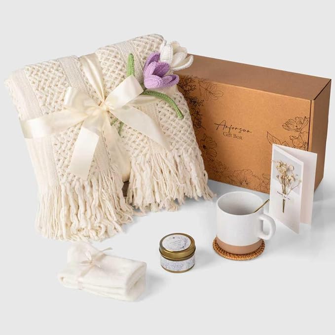 Gift Baskets for Women, Birthday Gifts for Women, Self Care Gift Baskets Care Package, Thank You, Get Well, Sympathy Inspirational Friendship Gifts for Mom, Grandma, Sister,Friends, Girls