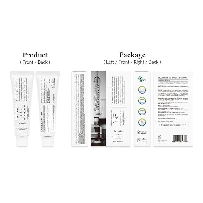 Dr.Althea 147 Barrier Cream | Daily Skin Barrier Care | Deep Hydrating with Hyaluronic Acid & Ceramides | Korean Vegan Skincare for All Skin Types | 1.69 Fl Oz (Ver.2 - Pack of 1)