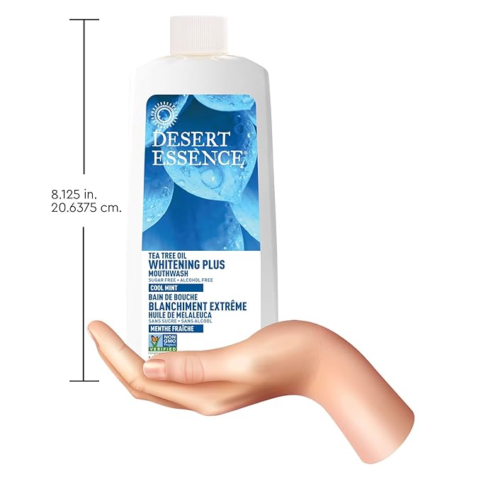 Desert Essence Mouthwash, Tea Tree Whitening Mint, 16 Fluid Ounce
