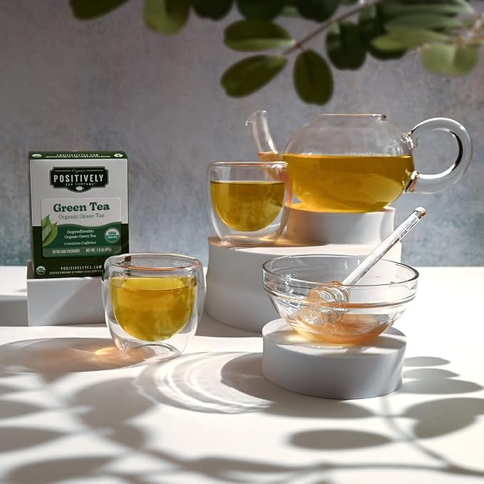 Organic Positively Tea Company, Strawberries and Cream Green Tea Bags, 20 Count