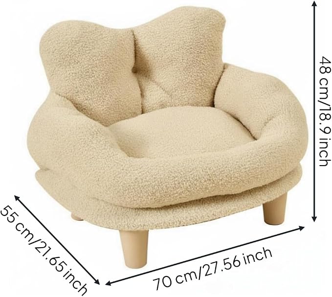 Heart Shaped Pet Bed Removable Washable Sleeping Cushion Animal Furniture, XL 70 55 48