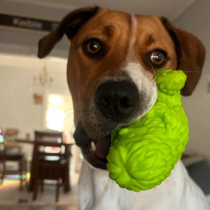 Yeti Puff & Play Interactive Dog Toy, Nugget Treat Dispenser, Green Yeti
