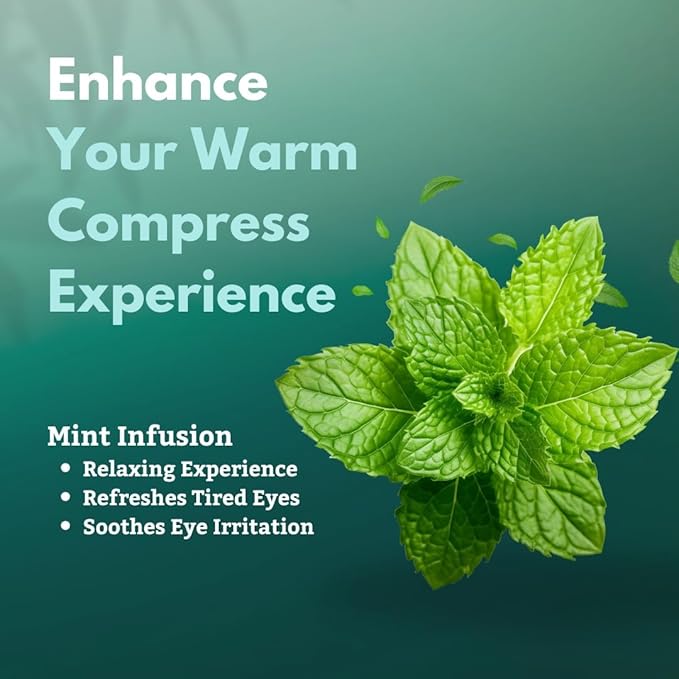 TearRestore EyeRelax for Stye Eye Relief & Dry Eyes. Heated Eye Mask with Moist Heat and Mint-Infused Steam. Self-Heating Warm Compress for Dry Eye, Blepharitis Relief & Overnight Comfort (10 Count)