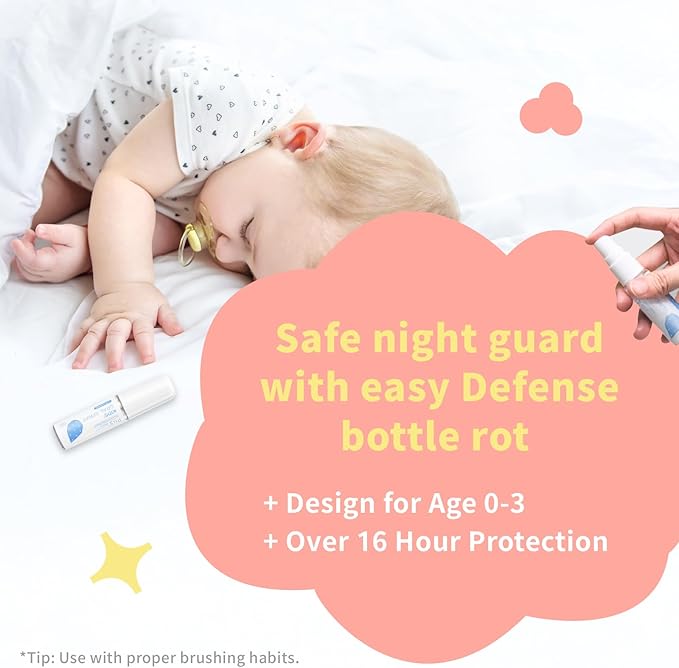 oh care Mouth Spray for Kids Toddler Toothpaste Helper Fluoride Free Baby Toothpaste Cavity Protection Oral Care with Natural P113+ Antibacterial Peptide for Newborns to Age 12 (Watermelon)