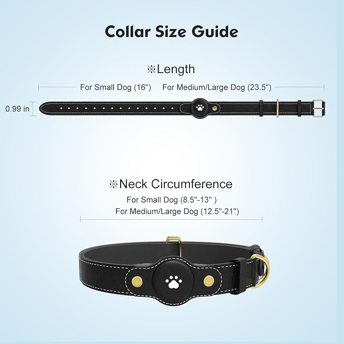 GPS Tracker for Dogs – Smart Dog Collar & Pet Tracker with Real-Time Location, No Monthly Fee, Unlimited Range (iOS & Android) – Fits Small to Large Dogs(Locator Included) (Black)