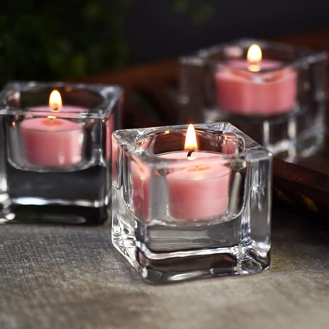 DEYBBY Natural Scented Soy Wax Tealight Candles Bulk, Rose Aromatherapy Luxury Tea Candle Set of 36-4 Hour Burning Great Gift