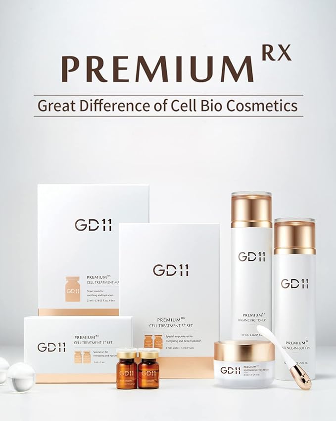 GD11 Premium RX Revitalizing Eye Cream with Metal Massager | Anti-Aging & Anti-Wrinkle Cream That Firms and Lifts the Eye Area with Exosomes, Stem Cell Conditioned Media & Shea Butter 1.01 oz.
