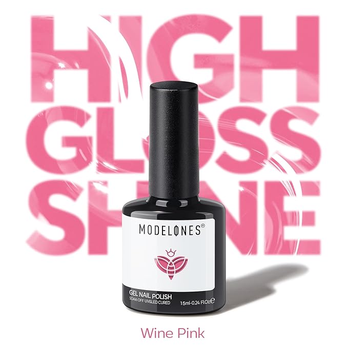 modelones Smokey Pink Gel Polish Grey Pink Gel Nail Polish Morandi Polish Soak Off LED Nail Art DIY Nail Manicure 15ML