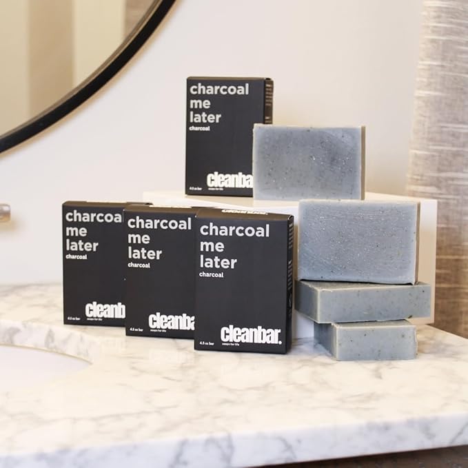 All Natural Bar Soap - Charcoal Me Later - Charcoal, Tangerine, Juniper Berry, Lavender, Rosemary and Tea Tree Exfoliating Bar Soap