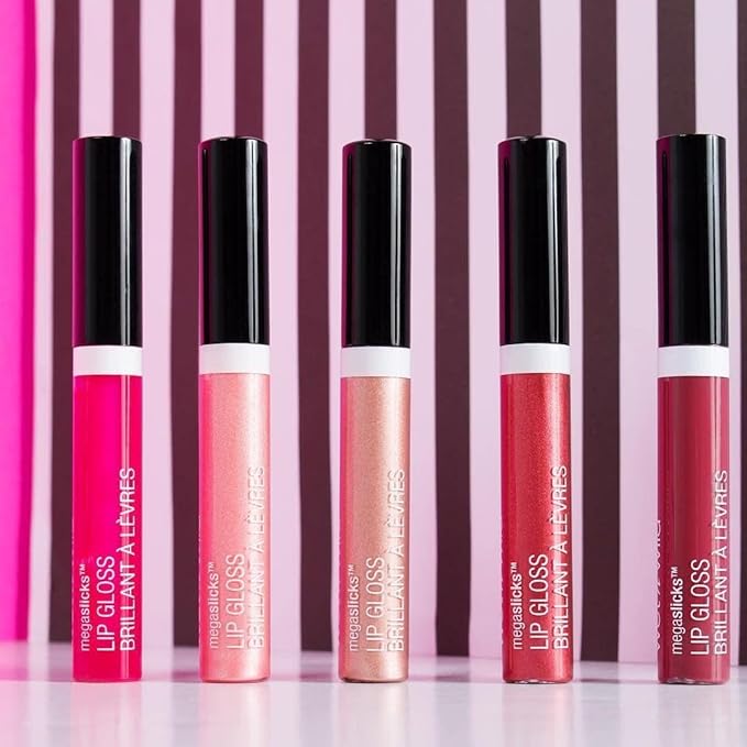 wet n wild MegaSlicks Lip Gloss, Ultra-Glossy, Vitamin-E Enriched, Ultra-Gloss High Shine Moisturizing, Cruelty-Free & Vegan - Berried Treasure(Carded)