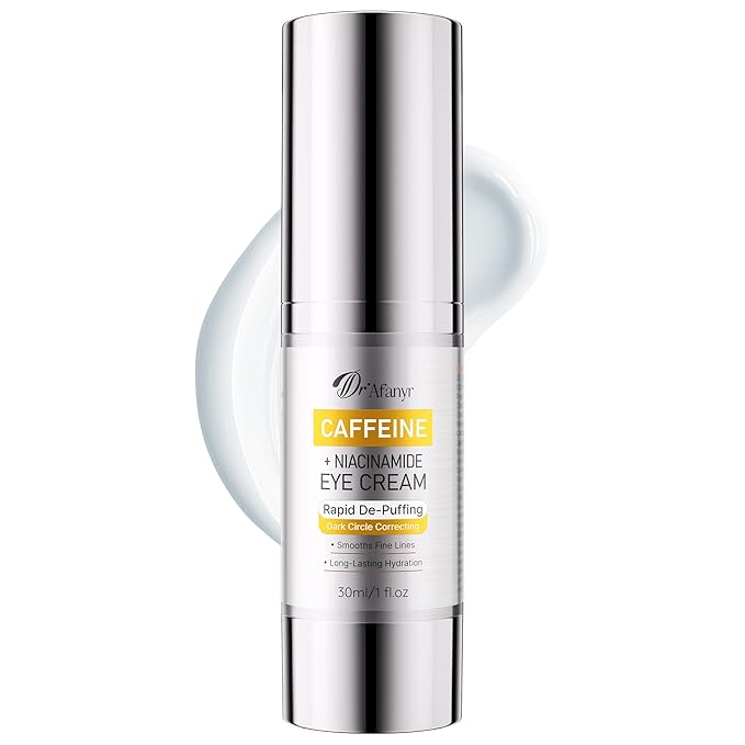 Caffeine Eye Cream - Eye Cream with Caffeine & Niacinamide for Dark Circles and Puffiness, Under Eye Treatment Reduces Puffy Bag & Fine Line, Hydrating & Brightening Eye Area Skin Care for Women & Man