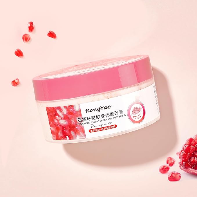 Body Scrub - Exfoliates & Deeply Nourishes for Smooth, Radiant Skin (Pomegranate Seed)