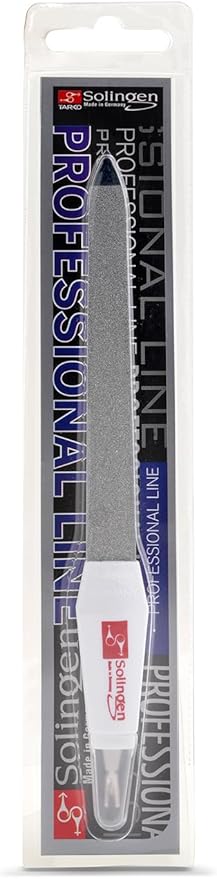 Solingen Sapphire Nail File & Cuticle Trimmer – Dual-Sided Professional Nail File for Fingernails & Toenails – Durable German Steel 2-in-1 Manicure Tool