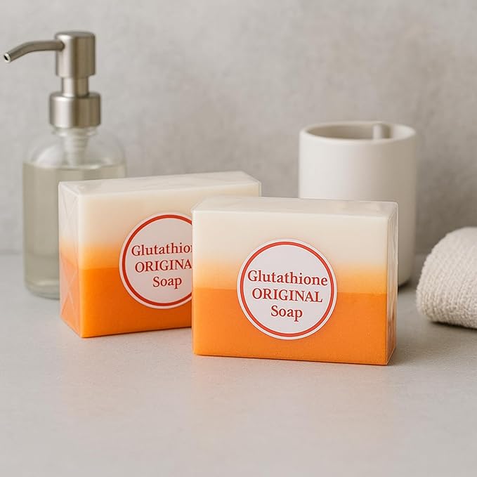 Relumins Glutathione Soap Bars for Smooth, Hydrated Skin – Deep Cleanse, Exfoliate & Nourish for All Skin Types - 2 x 150g Bars