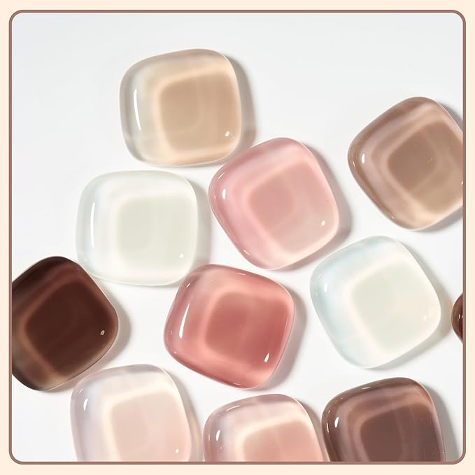 GAOY Rose Brown Jelly Gel Nail Polish of 6 Milky Brown Pink Whiter Colors Sheer Gel Polish Kit for Salon Manicure and Nail Art DIY at Home