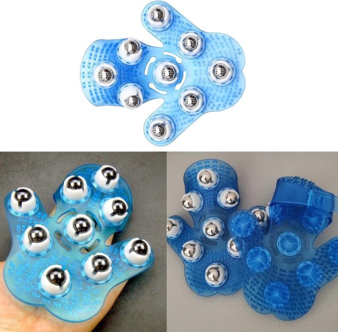 Manual Massage Ball Roller Small Handheld Massage Therapy and Relax Tool Body Massager Gloves Leg Massage Tools for Muscle Tension Relief Neck Back Joint Shoulder Foot Hand Thigh Tummy Butt