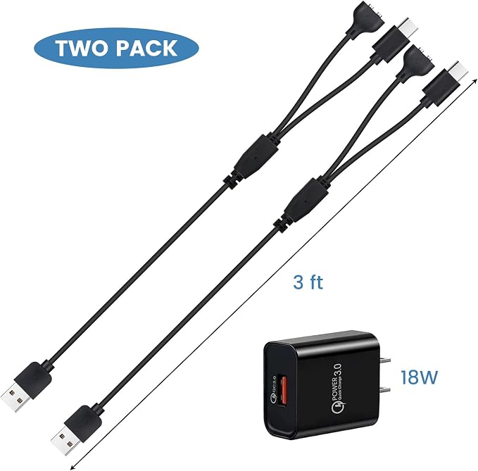 2-Pack Dog Training Collar Charger for Jugbow Shock Collar Charging Cable