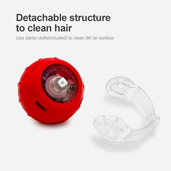 Jkanti Interactive Cat Toys for Indoor Cats,The 3rd Generation Agile Moving Cat Ball with Elastic Mesh Tail,Automatic Kitten Toys for Bored Indoor Cats (Red)