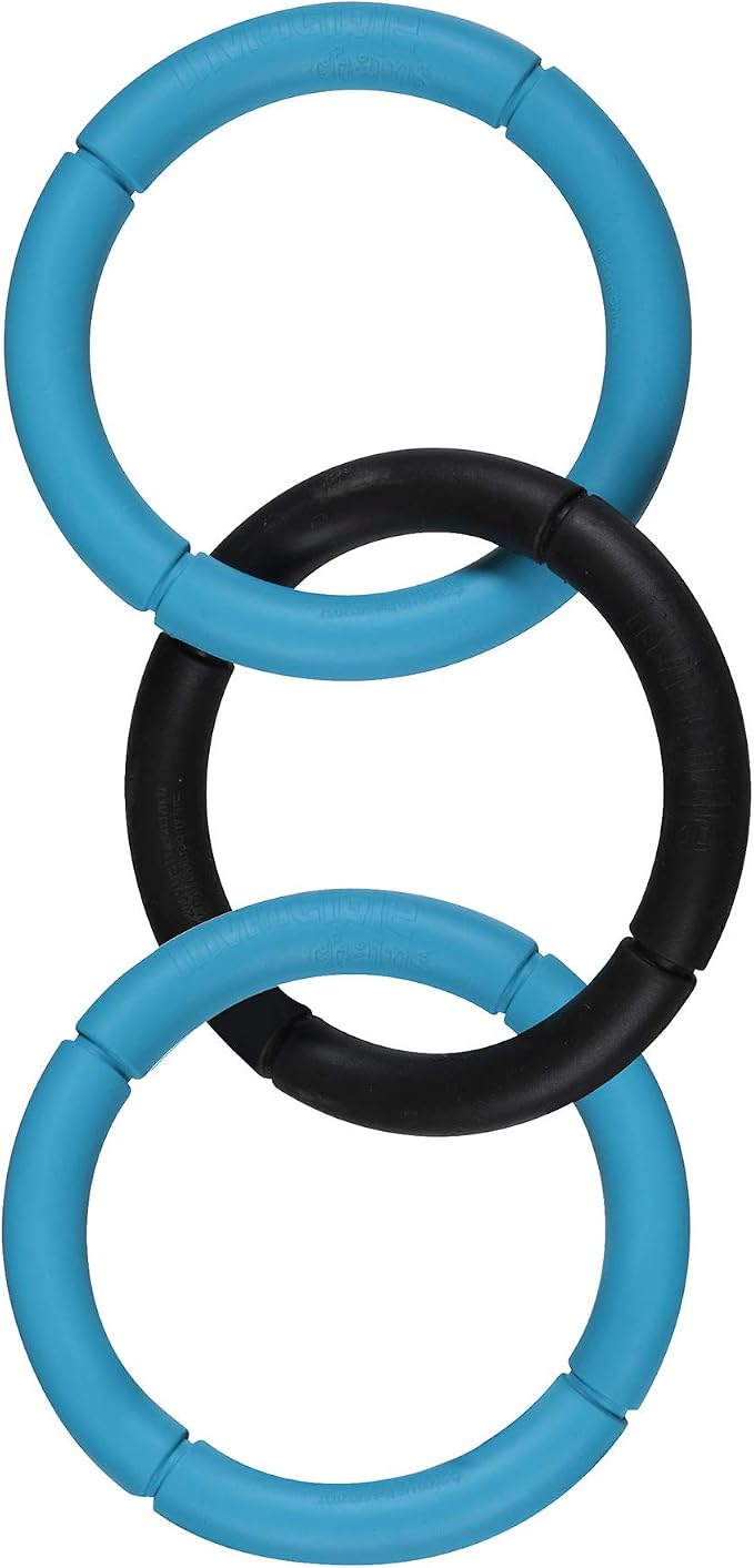 JW Pet Interactive Rubber Tug & Chew Toy Dog Toy, Large (Pack of 12)