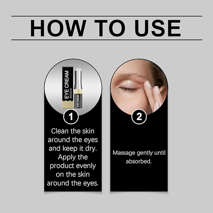 Under Eye Balm Stick for Under Eyes Bags, Balm for Eye Bags, 2025 New Turmeric Cream, Erase for Dark Circles Puffiness, Moisturizing Eyes Cream (2 pcs, 0.11 Oz)