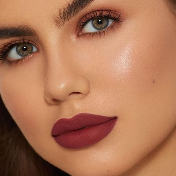Boobeen Velvety Creamy Matte Lip Liner - Full Coverage High Pigment Waterproof Long Lasting Lipstick for Women, Matte Lip Color with Smooth (#09)