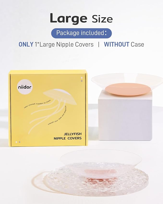 Niidor Transparent Nipple Covers For Women Seamless Silicone Pasties Nipple Covers Reusable 2025 Upgraded Breast Petals