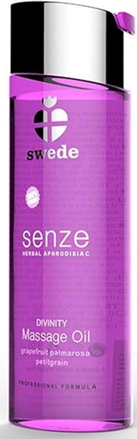 Swede Massage Oil, Herbal, Aphrodisiac, Erotic, Warming Body Oil, Foreplay, Sensual Massage Oil for Couples, Yoni, Relaxing, Full Body, Lotion Massage Oil, Flavor (Divinity, 2.5 fl oz / 75ml)