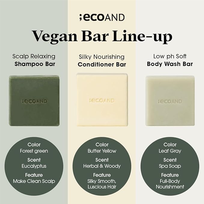 Korean Shampoo Bar, Vegan & Organic, 3.5 oz, Rice Water & Spirulina for Hair Growth, Scalp Nourishing Deep Clean, Sulfate & Paraben Free, Zero Waste K-Beauty for Dry Damaged Colored Hair