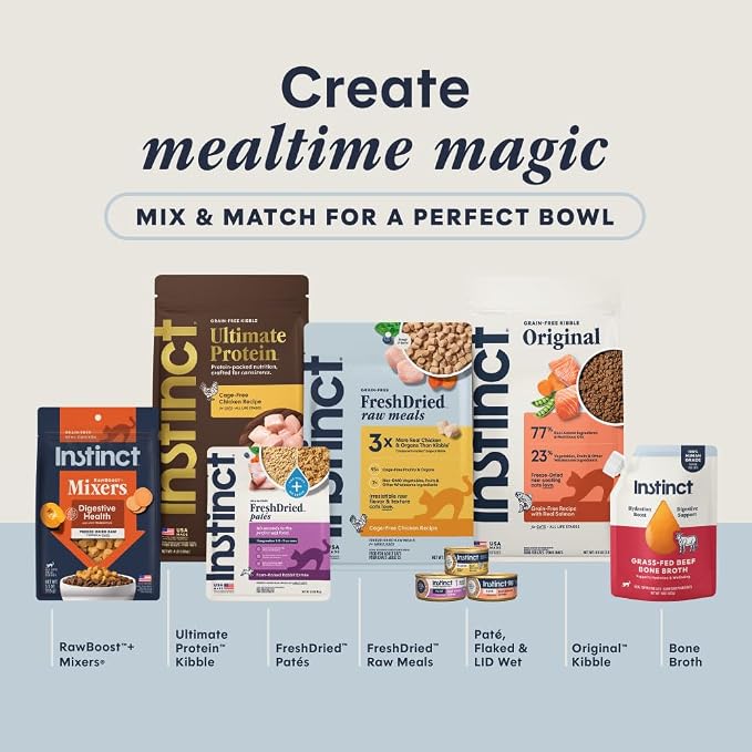 Instinct Original Dry Cat Food, Raw Coated Kibble, Real Chicken, 5 lb. Bag | Raw-coated kibble with cage-free chicken for strong muscles, digestive health, and healthy skin & coat, grain-free