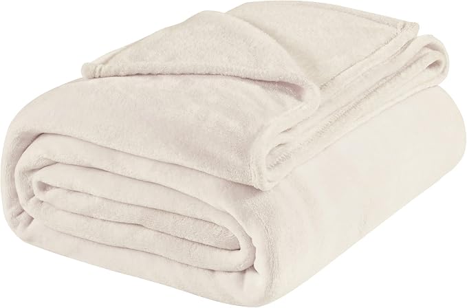 BEDELITE Fleece Blanket Soft Plush Throw for Couch Beige 50"x60" | Ultra Soft Fleece, Plush Microfiber, Lightweight Warmth, All Season Comfort, Fade Resistant, Machine Washable, Couch Sofa Bed