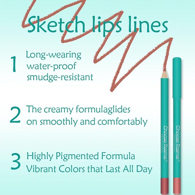 6 Pcs Ultra Silky Lip Liner Lipstick Pencils Set for Shaping & Sculpting Lips, Creamy Matte Velvet Pigmented Crayon (6Pcs-Matte Creamy Smoothly-B, Pack of 1)