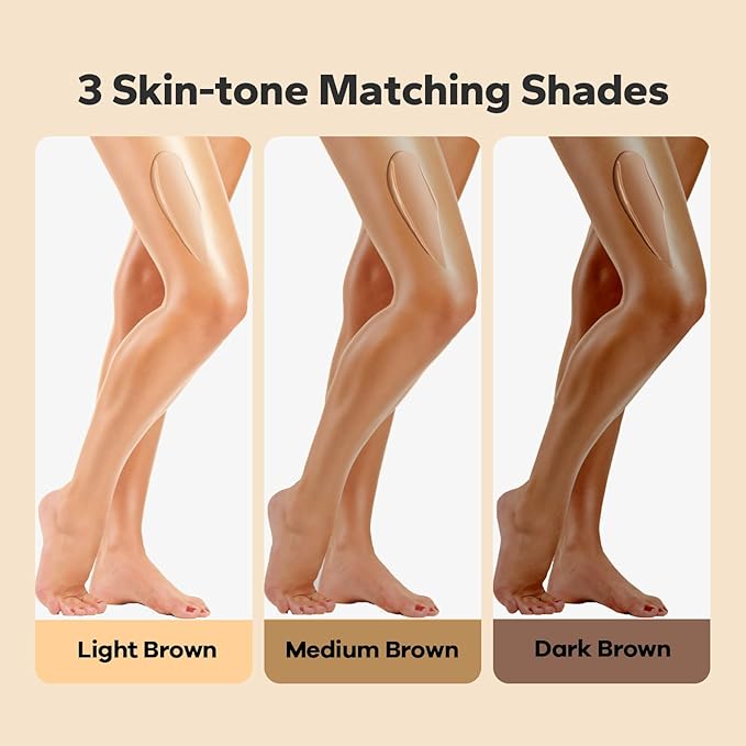 Kototo Tattoo Cover Up Makeup Waterproof (4.05 Fl Oz, Dark Brown), Long Lasting Leg & Body Foundation, Leg Makeup Waterproof No Transfer, Body Coverage Perfector for Tattoo, Scar & Skin Imperfections