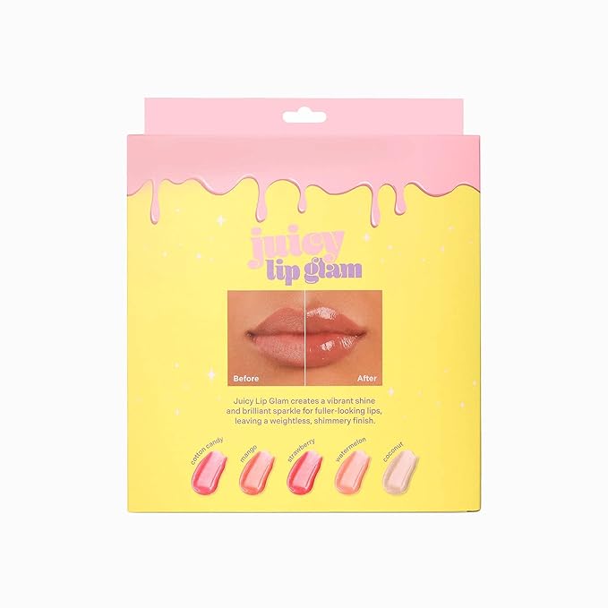 NICKA K NEW YORK Juicy Lip Glam, Lip Shimmer, Vibrant, Brilliant Sparkle, Weightless Shimmery Lip Gloss (Juicy Lip Glam)