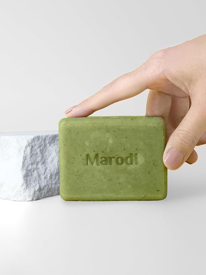 Body Scrub Bar Soap, 7 Oz (200g), Korean Exfoliating Body Wash Bar with Green Tea & Centella Extract, Subtle Fruity Citrus Scent, Deep Cleaning, Moisturizing & Refreshing, Sunrise Mist