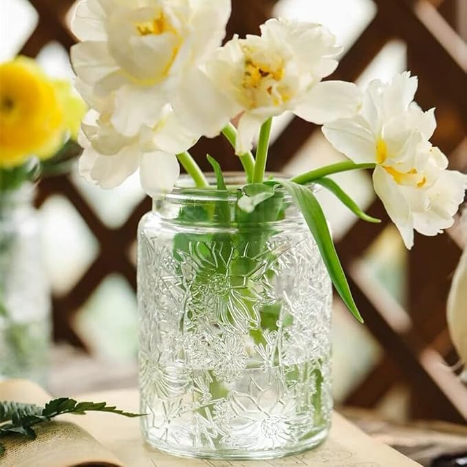 2 Pack Vintage Glass Jars, 23.7 FL OZ Candy Jars with Lids | Coffee Canisters, Sugar Containers, Kitchen Canisters for Coffee Tea Sugar Candy Cookies, Decorative Mason Jars