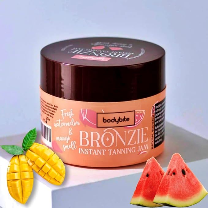 Fresh Watermelon and Mango Instant Tanning Jam BRONZIE 6.8 Fl. Oz (200 ml) | Perfect for Tanning Beds & Outdoor Sun - Speed up your Tanning Game!