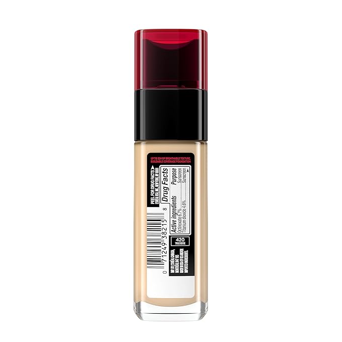 L'Oreal Paris Makeup Infallible Up to 32 Hour Fresh Wear Lightweight Foundation, 420 True Beige, 1 Fl Oz, Packaging May Vary