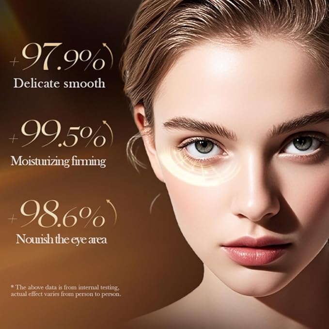 Snake Peptide Eye Cream with Massage Roller, Caffeine Reduce Eye Wrinkles Dark Circles, Anti-Aging Eye Cream for Dark Circles, Puffiness & Wrinkles, Hydrating