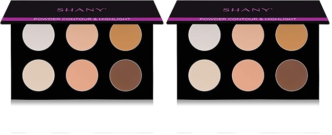 SHANY Powder Contour & Highlighter Sculpting Palette - Layer 3 - Refill for the 6 Layer Mini Masterpiece Collection Makeup Set (Pack of 2)