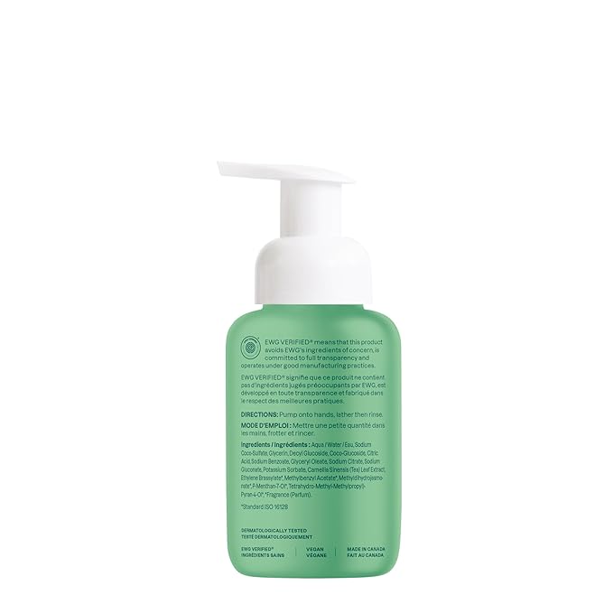 ATTITUDE Foaming Hand Soap, EWG Verified, Plant and Mineral-Based Ingredients, Vegan and Cruelty-free Personal Care Products, Green Apple & Basil, 10 Fl Oz (Pack of 3)