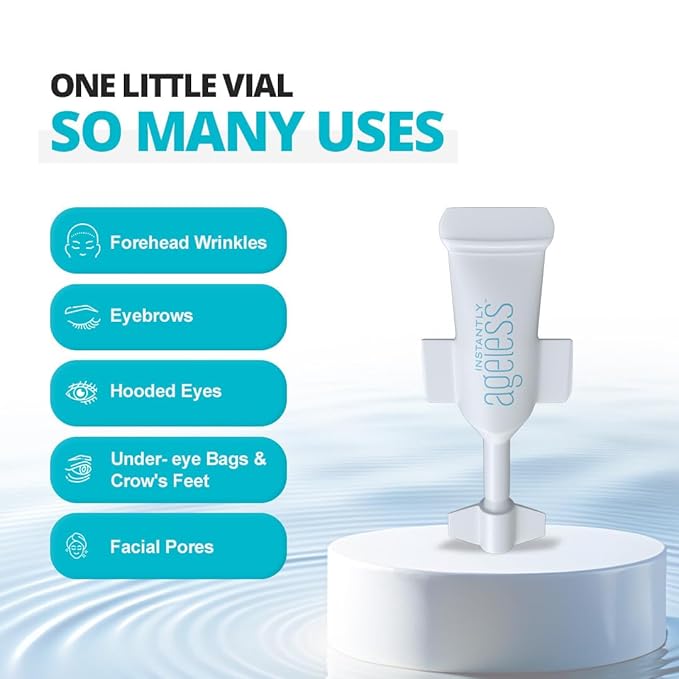 Instantly Ageless - Instant Face Lift in a Vial - Skin Care for Anti Aging face cream - Instant Under Eye Bags Remover - Facelift 10 Vials