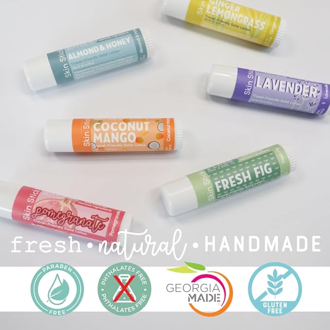 Rinse Bath & Body Blue Hawaiian Solid Lotion Stick - Natural Lotion Bar w/Shea and Cocoa Butter | Coconut, Cherry, Pineapple and Run Scent | No Mess Travel Lotion w/Beeswax | Handmade |.5oz