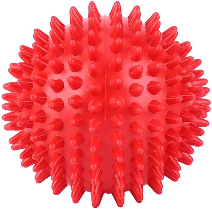 Germerse Massage Ball Spiky Massage Roller Ball for Trigger Point Therapy, Muscle Knot Remover(S-Red) for Yoga Supplies