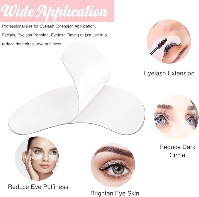 GreenLife 50 Pairs Eye Pads, 100% Naturel Eyelash Extension Under Eye Gel Pads patches kit Collagen with Aloe Vera Hydrogel Eye Patches set for Eyelash Extension Supplies Tools (50 150 300 Pairs)