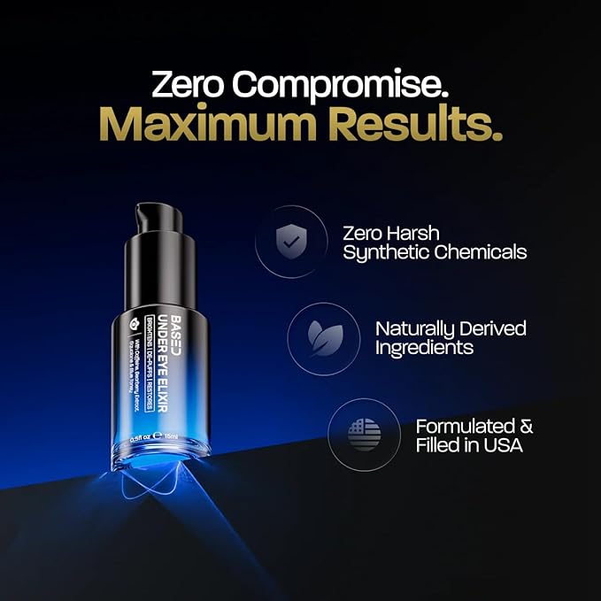 BASED Under Eye Elixir, Hydrating & Refreshing Formula, Simple. Effective. Based. 0.5 fl oz, Pack of 1