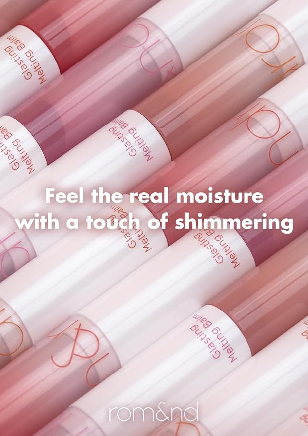 rom&nd GLASTING MELTING BALM 15 Pecan Brew | K-Beauty Hydrating Lip Balm for Plump, Crystal-Clear Shine | Vivid Nude Brown-Red Tint | Non-Sticky, Long-Lasting Moisture